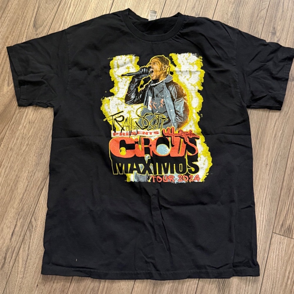 Travis Scott Utopia Circus Maximus Tour Shirt 2024 Black XL Concert Merch FEIN